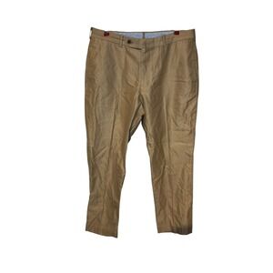 Ring Jacket Men Pants Classic Fit Chino‎ Flat Front Straight Cotton Tan Size 48
